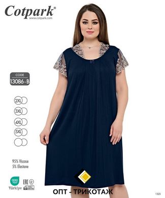 Жіноча нічна сорочка великого розміру із віскози Сotpark art. 13086-B 13086-B фото