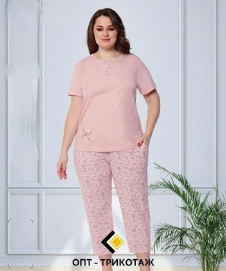 Жіноча піжама бриджі та футболка великих розмірів Cotpark art 14417 14417 фото