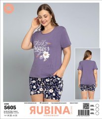 Жіноча піжама Батал з шортами та футболкою Rubina Secret (Туреччина), арт. 5605 5605 фото