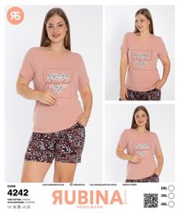 Женская пижама батал шорты и футболка Rubina Secret art.4242 4242 фото