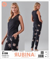 Жіноча піжама штани та футболка Rubina Secret art 5199 5199 фото