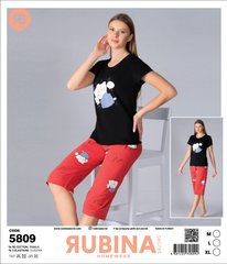 Жіноча піжама з бриджами Rubina Secret Туреччина art. 5809 6009 фото