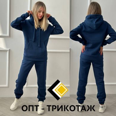 Спортивний костюм індиго теплий три-нитка на флісі art. 0339 19_0339 фото