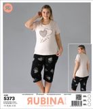 Жіноча піжама батал бриджі та футболка Rubina Secret art.5373 5373 фото