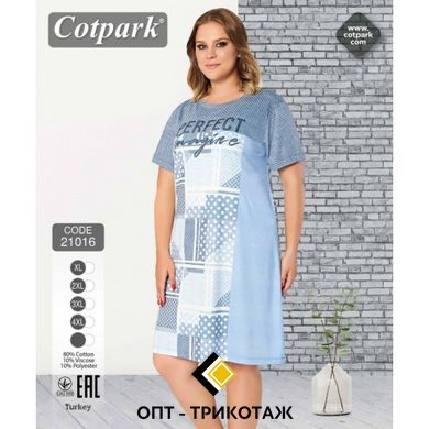 Жіноча нічна сорочка з бавовни та віскози Сotpark art 21016 21016 фото