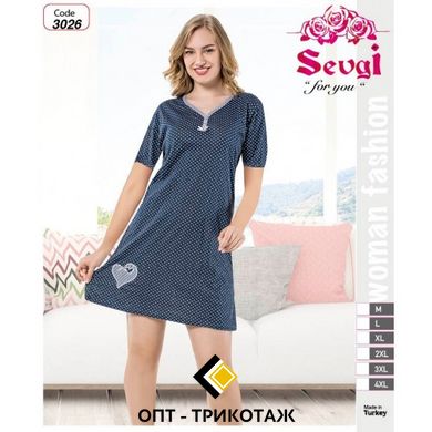 Женская сорочка с рукавчиком хлопок Турция TM Sevgi art. 3026 3026 фото