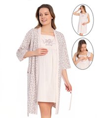 Комплект халат та нічна сорочка для вагітних Cotpark art. 16199 16199 фото