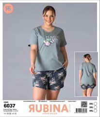 Жіноча піжама Батал з шортами та футболкою Rubina Secret (Туреччина), арт. 6037 6037 фото