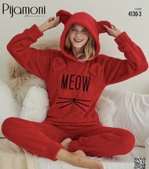 Пижама теплая c капюшоном махровая ТМ.Pijamoni art.4130-3 4130-3 фото