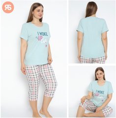 Жіноча піжама батал бриджі та футболка Rubina Secret art.4552 4552 фото