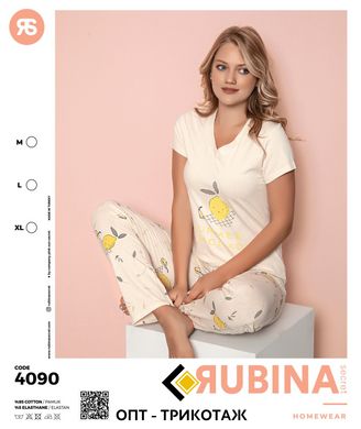Жіноча піжама штани та футболка Rubina Secret art. 4090 4090 фото