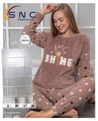 Піжама жіноча тепла фліс та махра | ТМ. SNC art 20210 | ростовка - 4шт 20210 фото