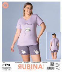 Жіноча піжама Батал з шортами та футболкою Rubina Secret (Туреччина), арт. 6173 6173 фото