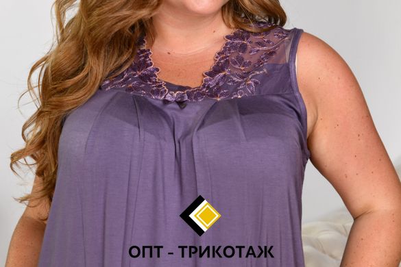 Жіноча нічна сорочка Бузкова великого розміру з віскози Сotpark art 10611 s_10611 фото