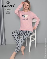 Пижама с длинным рукавом теплая интерлок ТМ. FAWN art.4204-2 4204-2 фото