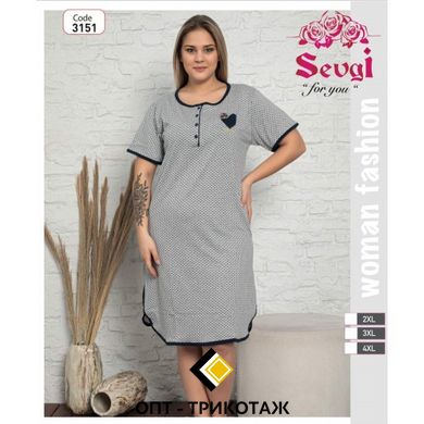 Жіноча сорочка з бавовни великого розміру. Туреччина TM Sevgi art. 3151 3151 фото