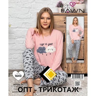 Женские пижамы интерлок от тм Fawn, цвета разные как на доп. фото 1642 фото