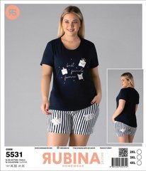 Женская пижама батал шорты и футболка Rubina Secret Турция art.5531 5531 фото