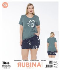 Жіноча піжама Батал з шортами та футболкою Rubina Secret (Туреччина), арт. 5849 5849 фото