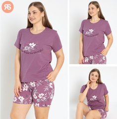 Жіноча піжама великих розмірів шорти та футболка Rubina Secret Туреччина art.4522 4522 фото