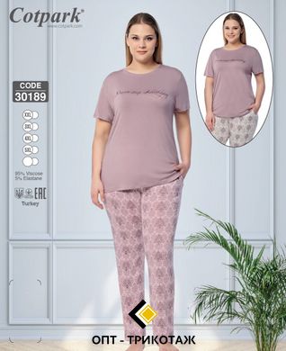 Жіноча піжама великого розміру з віскозою Cotpark art. 30189 30189 фото