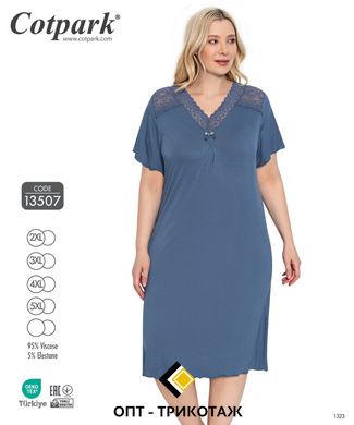 Жіноча нічна сорочка великого розміру з віскози Сotpark art. 13507-2 13507 фото