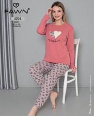 Пижама с длинным рукавом теплая интерлок ТМ. FAWN art.4204-3 4204-3 фото