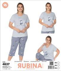 Жіноча піжама батал бриджі та футболка Rubina Secret art.4637 4637 фото