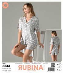 Жіноча піжама шортики та сорочка на гудзиках від TM. Rubina Secret art.5343 5343 фото