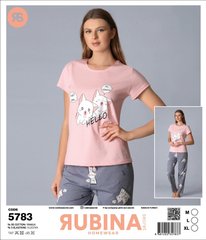 Затишна жіноча піжама, штани та футболка Rubina Secret - Артикул 5783 5783 фото