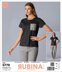 Затишна жіноча піжама, штани та футболка Rubina Secret - Артикул 5779 5779 фото