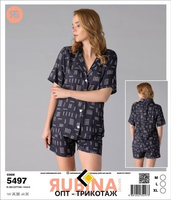 Женская пижама шортики и рубашка на пуговицах от TM. Rubina Secret art.5497 5497 фото