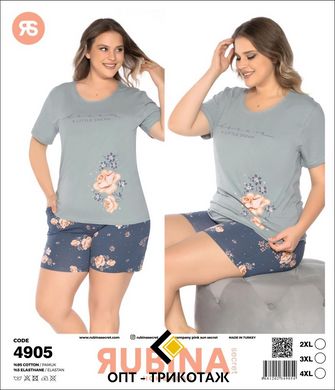 Женская пижама батал шорты и футболка Rubina Secret Турция art.4905 4905 фото